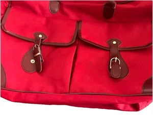 Over Night Canvas Bag Zip 2 Lrg Outside Pockets Computer Personal Items Travel - Picture 1 of 11