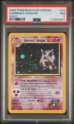 Pokémon TCG Sabrina's Gengar Holo Gym Challenge Card 14/132 PSA 7 Swirl In holo - Image 1 of 2