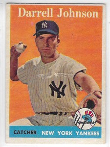 1958 Topps Player Name In White Letters #61 Darrell Johnson PR Condition Crease