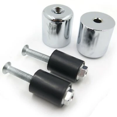 Guidão barra extremidade deslizante borracha cromada para Suzuki Katana 600 89-08/Katana 750 89 - Imagem 1 de 4