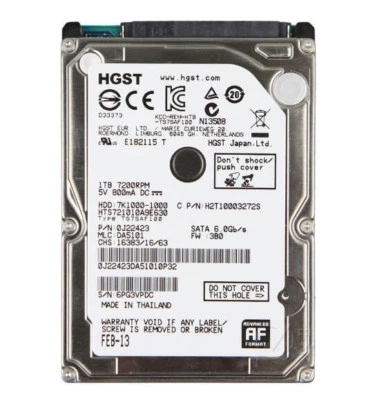HGST 1TB 7200PRM HTS721010A9E630 32MB SATA 6Gb/s 2.5" HDD Hard Drive For PS3 PS4 - Image 1 of 4
