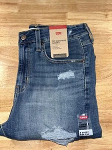 Levi's Women's 721 High-Rise Skinny Jeans Color Tore It Up Dark Wash 8S 29x30NWT - Picture 1 of 7