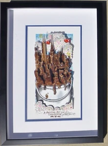 Charles Fazzino A melting pot of Chocolate NYC 3D New York FRAMED HAND SIGNED - Picture 1 of 6