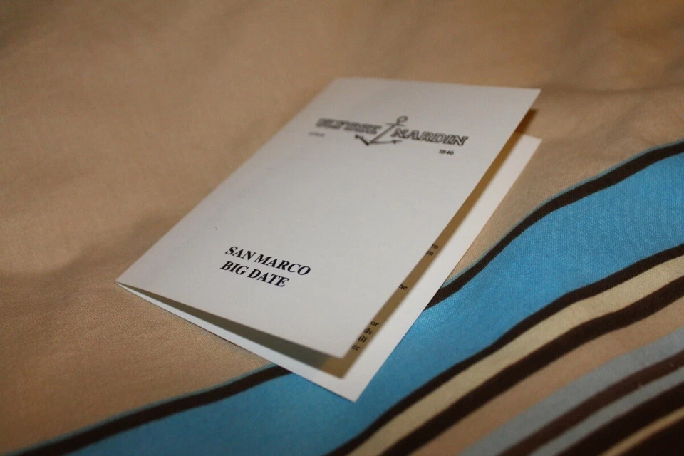 Libricino booklet ULYSSE NARDIN SAN MARCO BIG DATE originale vintage - Immagine 1 di 1