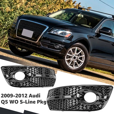 Para Audi Q5 2009-2012 sin paquete S-Line luz antiniebla delantera cubierta parrilla negro estilo SQ5 Foto 1 de 4