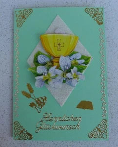 3D Glückwunschkarte Konfirmation Kommunion Handarbeit - Bild 1 von 2