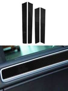 4Pcs Car Door Trim Strip Cover Decor Carbon Fiber For VW Touareg 2011-2018 - Picture 1 of 12