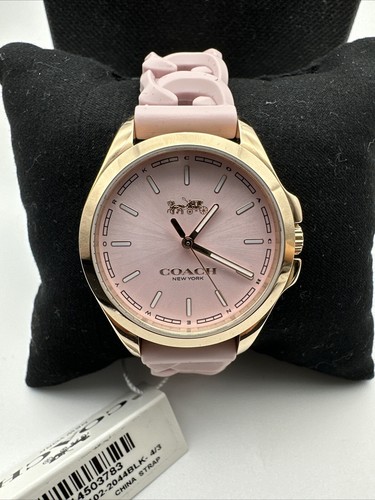 *Orologio Coach Donna Rosa Libby Orologio Bracciale Polso Gioielli Nuovo Con Scatola*