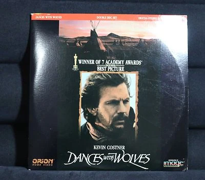 LASERDISC-ORION HOME VIDEO KEVIN COSTNER DANCES WITH WOLVES DOUBLE DISC SET - Image 1 of 3