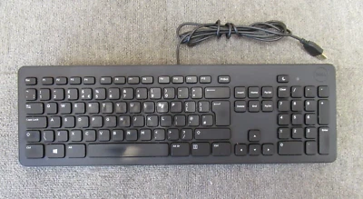 Dell KB113t 97D94 097D94 Black 105-Keys Quiet Slim USB Wired UK QWERTY Keyboard - Image 1 of 4