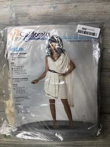 CALIFORNIA COSTUME WOMENS DELUXE CLASSIC TOGA HALLOWEEN COSTUME SIZE Small 6-8 - Picture 1 of 4