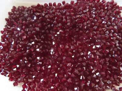 SWAROVSKI CRYSTAL 72 Swarovski Bicone Beads 4mm Garnet. #5301