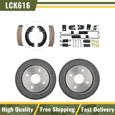 Rear Brake Drums & Brake Shoes Hardware Spring Kit Fits 1974 1975 Toyota Corona - Image 1 of 4
