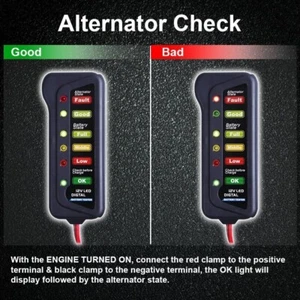 Cartman 12 Volt LED Gigital Battery/Alternator Tester - Picture 1 of 7