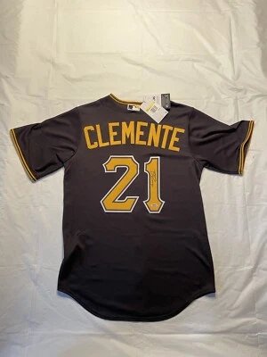 BRYAN REYNOLDS SIGNED AUTOGRAPH PITTSBURGH PIRATES ROBERTO CLEMENTE JERSEY PSA - Image 1 of 4
