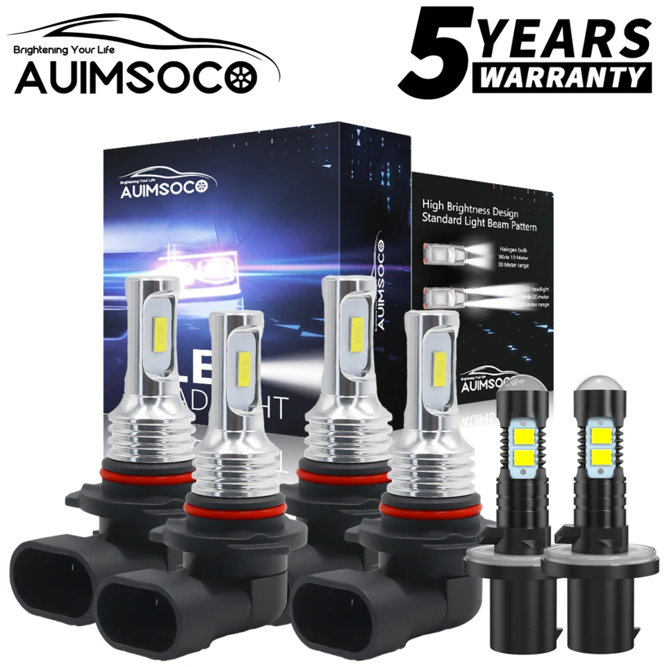 适用于雪佛兰 Trailblazer Sport 2002 - 2009 白色 LED 车头灯雾灯灯泡 — 第 1/4 张图片