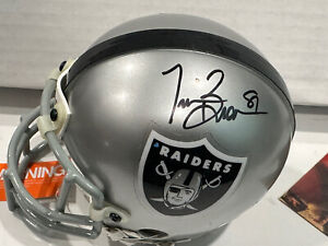 Tim Brown Signed Los Angeles/Oakland Raiders Riddell Mini Helmet SGC Certified