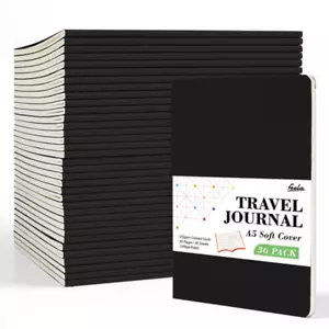 36 Pack Soft Cover Journal Bulk, Lined Blank Travel Journal for Women Men Wri... - Picture 1 of 12