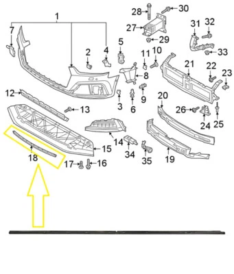 front bumper cover lower spoiler trim air deflector for 2018-24 S5 A5 - Изображение 1 из 4