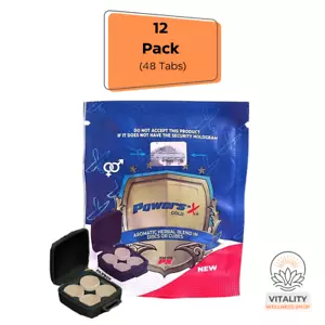 Powers'x Men's Vitality Support Natural Supplement 12 Pack (48 Tabs) - Picture 1 of 2