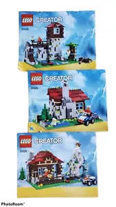 LEGO 31025 Creator Mountain Hut Instruction Manuals Complete Set of 3 - Picture 1 of 5