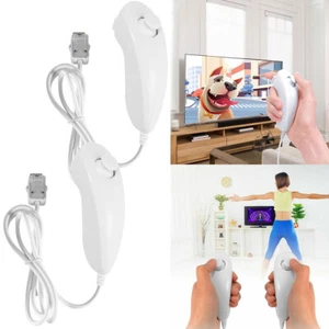 2x New White Nunchuck Controller Remote For Nintendo Wii Comfort And Durability - Picture 1 of 10