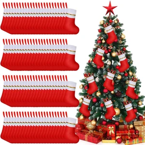 Shappy 100 Pcs Mini Christmas Stockings Bulk, 6 Inch Felt Christmas Stockings... - Picture 1 of 6