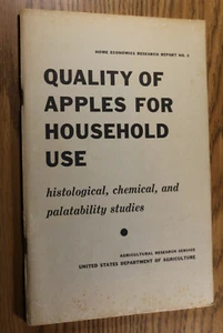 Quality of Apples for Household Use 1959 Mary Kirkpatrick Research Report 8 USDA - Foto 1 di 6
