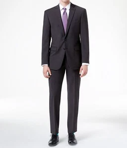 Calvin Klein Men's Gray Wool Slim 2-Piece Jacket & Pants Suit Size 42L 36W-32L - Picture 1 of 9