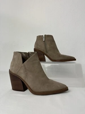 Vince Camuto Graden Size 6 Ankle Boot Gray Faux Suede Western Boho - Image 1 of 4