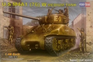 Hobbyboss U.S M4A1 (76) W Medium Tank 1/48 Scale Model Kit 84801 - Picture 1 of 1