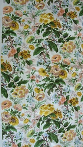 Vintage interior Decorating Fabric Sample24"X43" Lancaster gold 100% cotton - Picture 1 of 4