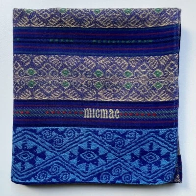 HANDKERCHIEF VINTAGE BLUE STRIPED PATTERNED MEN'S COTTON POCKET SQUARE 18" B0031 - Image 1 of 2