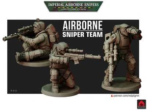 Imperial Airborne Sniper Drop Team | Red Pilgrim Miniatures | 28 mm - Imagen 1 de 6