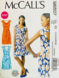 MCCALLS M6507 SIZES 14 16 18 20 22 DRESSES *UNCUT/FF - Picture 1 of 3