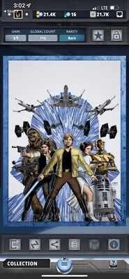 Topps Star Wars Card Trader - 2016 Rare - Evolution Comics - Blue & Green AWARD - Image 1 of 4