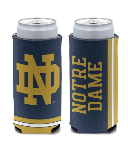 NOTRE DAME FIGHTING IRISH 12 0Z SELTZER SLIM CAN COOLER COOZIE KOOZIE HOLDER Cover