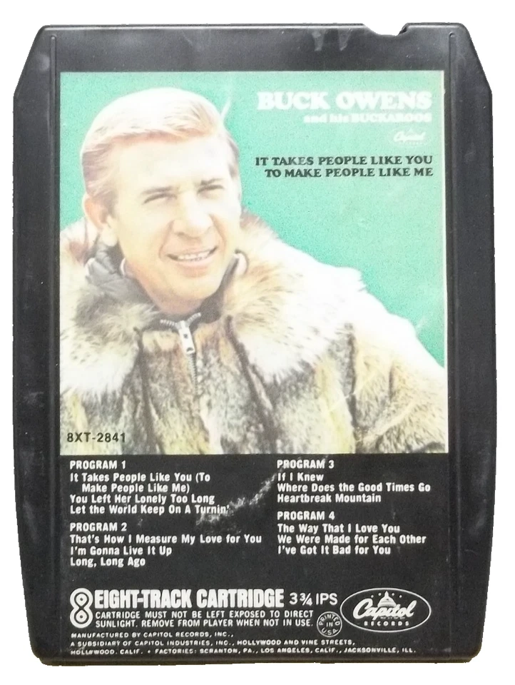 BUCK OWENS AND HIS BUCKAROOS 8-Track Tape, Tested Working See Playlist - Image 1 of 1