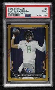2015 Bowman Rookies Gold /399 Marcus Mariota #22 PSA 9 MINT Rookie RC