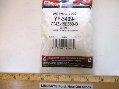 6 PIEZAS NUEVAS SIN ABRIR FORD MOTORCRAFT YF-3409 JUNTA TÓRICA "ANILLO", NEGRO, 7T4Z-19E889-B Foto 1 de 2