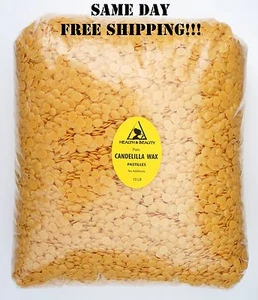 CANDELILLA WAX FLAKES ORGANIC VEGAN BEARDS PASTILLES 100% PURE PRIME 10 LB - Picture 1 of 12