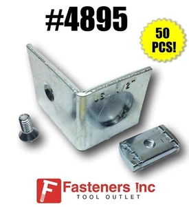 (QTY 50) #4895 1-5/8" Tappo terminale pista con knock out per canale Unistrut P1280A - Foto 1 di 4