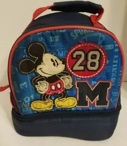 Vintage Disney Mickey Mouse Lunch Bag Insulated Tote Cooler Embroidered Rare - Picture 1 of 10