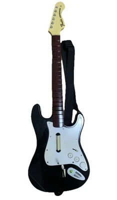 Xbox 360 Rock Band Harmonix XBGTS2 Wireless Fender Stratocaster Guitar w/ Strap - Image 1 of 2