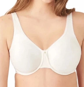 NWT Wacoal Basic Beauty Bra Sz 42DDD Ivory Unlined Full Figure Seamless 855192 - Picture 1 of 2