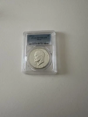 PR70 DCAM 1972-S Silver Eisenhower Dollar Ike PCGS Blue Label *6383 - Image 1 of 4