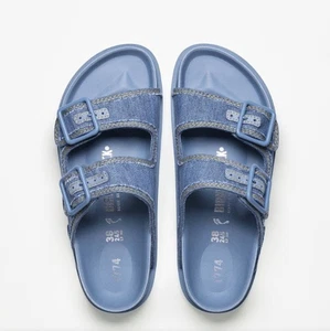 Birkenstock 1774 Arizona Denim Sandal Size 37 Faded Denim Blue Exquisite Narrow - Picture 1 of 15