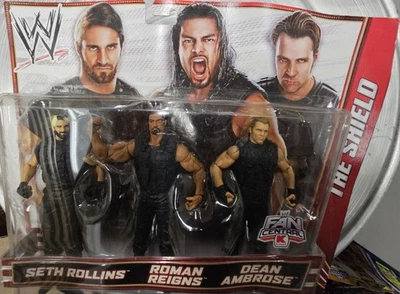 Paquete básico de 3 figuras de acción de lucha libre WWE The Shield Mattel nuevas en caja Foto 1 de 2