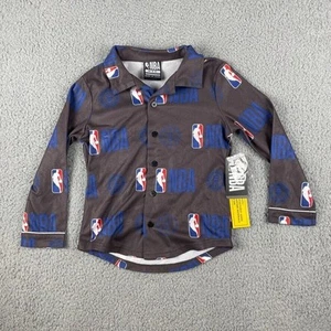 NBA Logo Boy's Medium Size (5-6) Black NBA Lounge Sleepwear Pajama Set - Picture 1 of 20