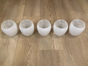 5 Vintage Interior Exterior Lamp Light Shades Globes 3-inch Screw Fitter Neck - Picture 1 of 18